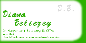 diana beliczey business card